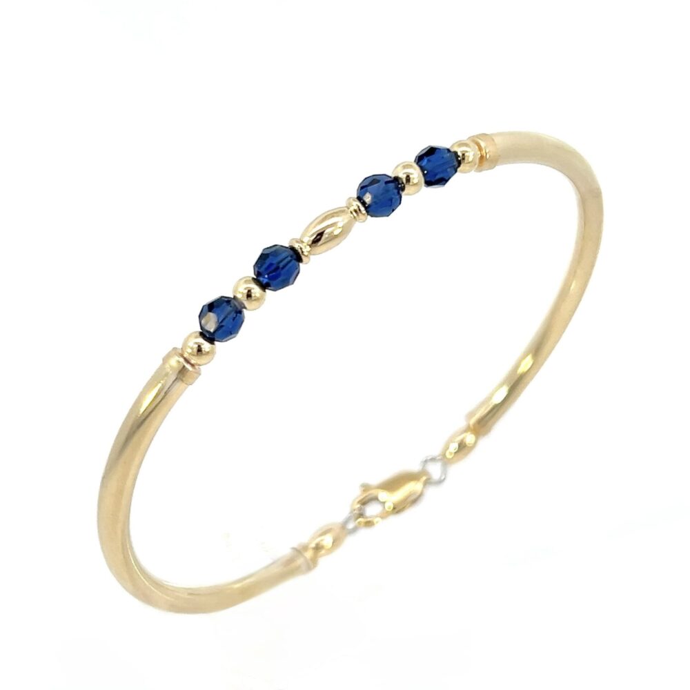 Abbie Sapphire Austrian Crystal Gold Filled Bracelet