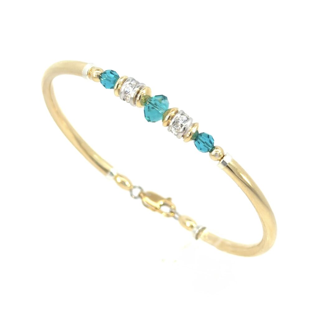 Vienna London Blue Austrian Crystal Gold Filled Bracelet